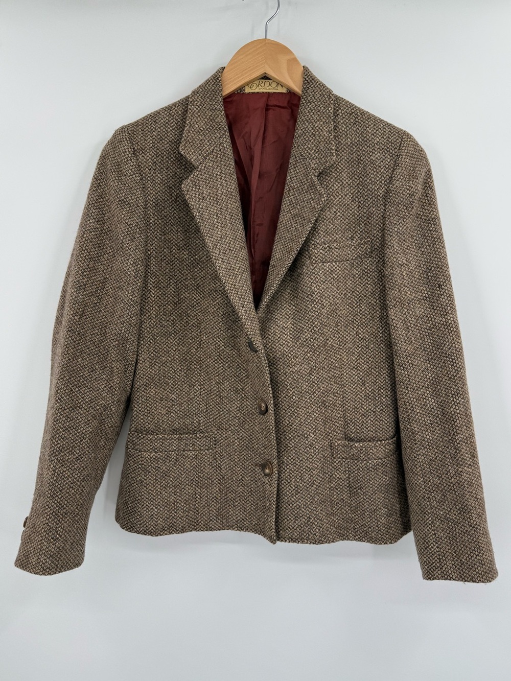 Gordon of Philadelphia Vintage Wool Tweed Blazer | Brown | 10